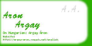aron argay business card
